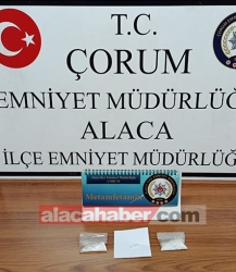 Alaca'da uyuşturucu operasyonu: 2 gözaltı