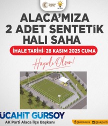 Alaca’ya iki yeni sentetik halı saha müjdesi
