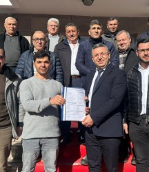 ŞOFÖRLER ODASI BAŞKANI  ERBAŞ GÖREVİ DEVRALDI