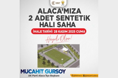 Alaca’ya iki yeni sentetik halı saha müjdesi