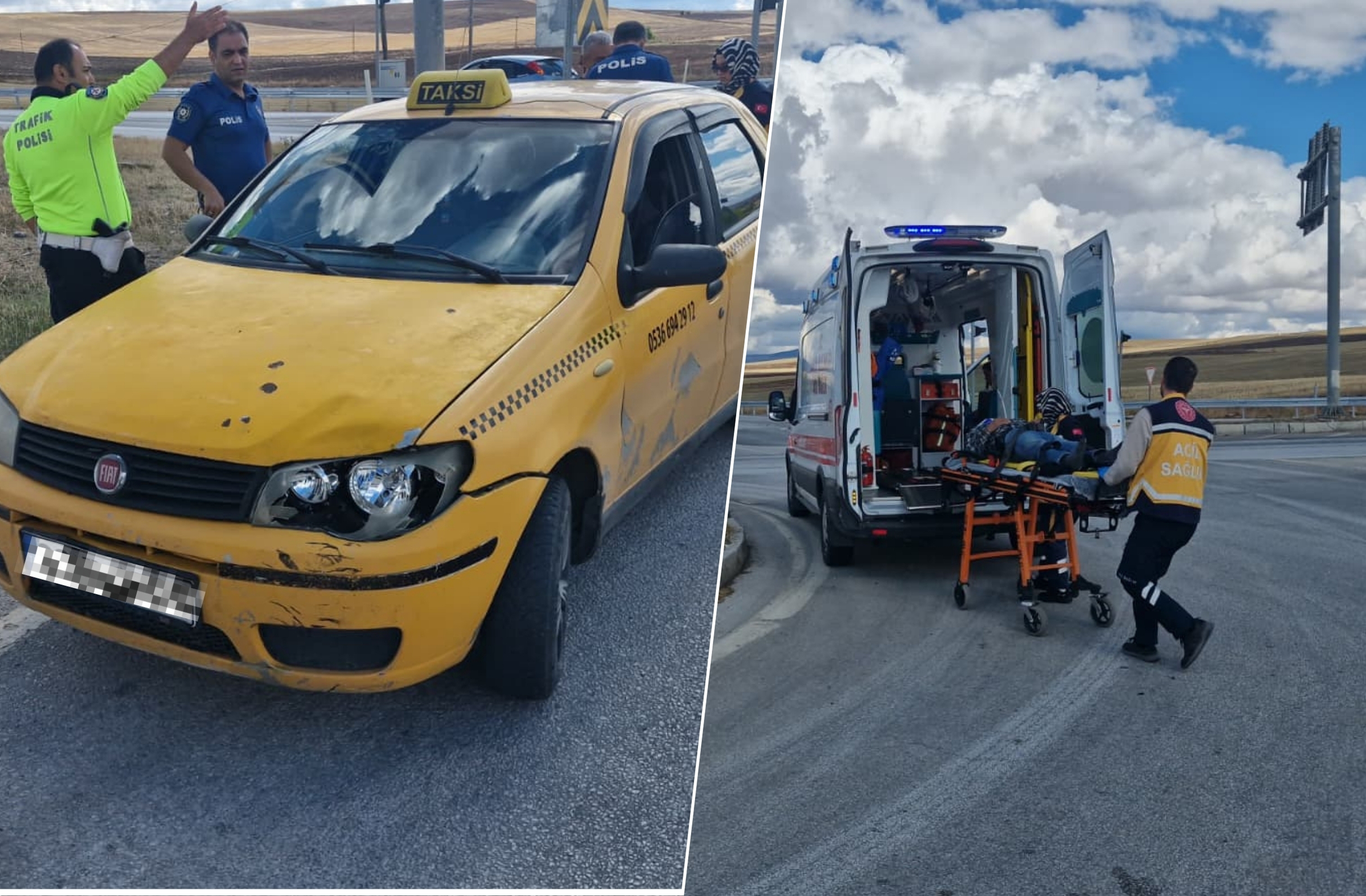 Alaca'da feci kaza kamerada: 1 yaralı