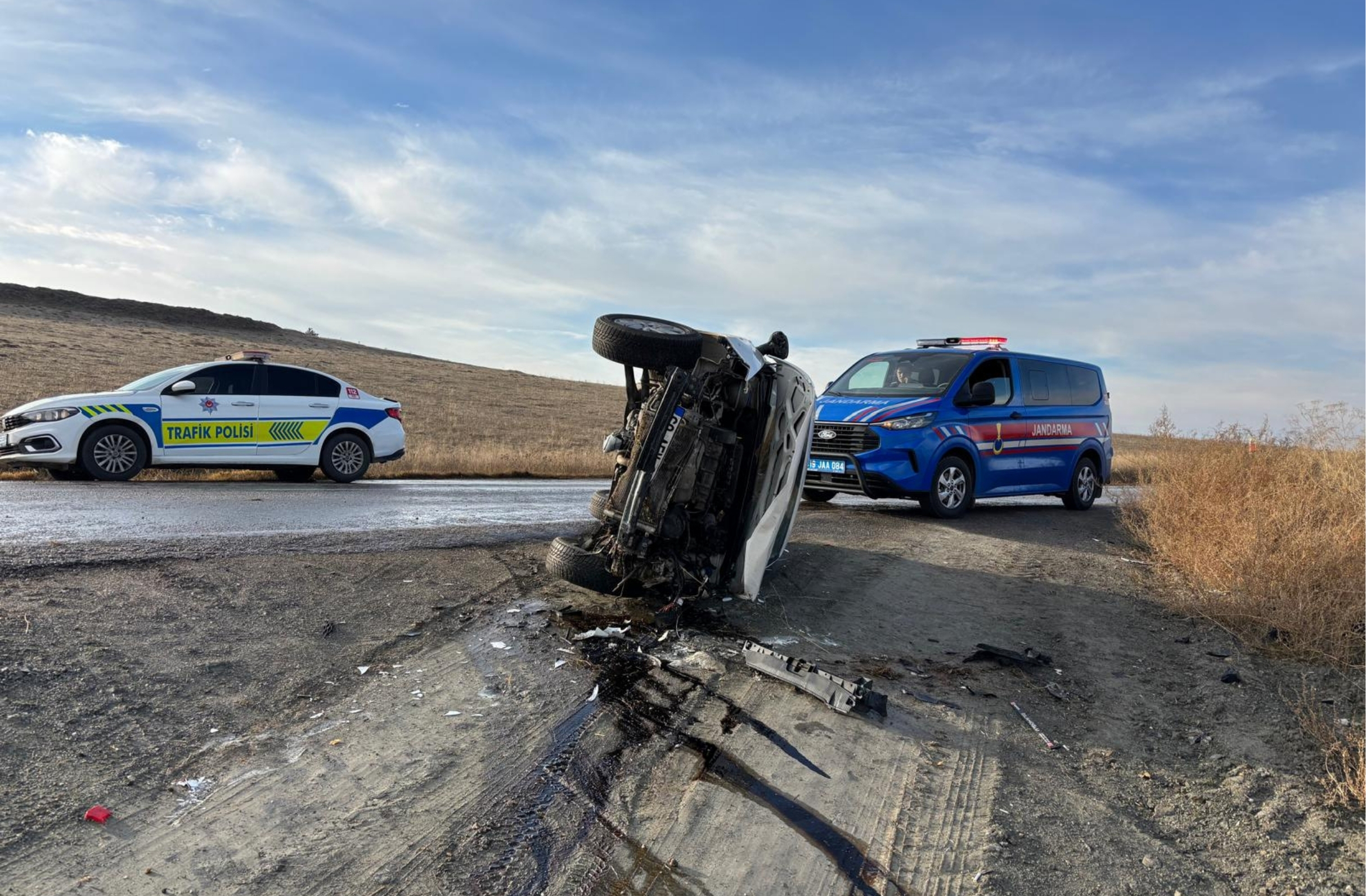 Alaca’da Trafik Kazası: 2 Yaralı