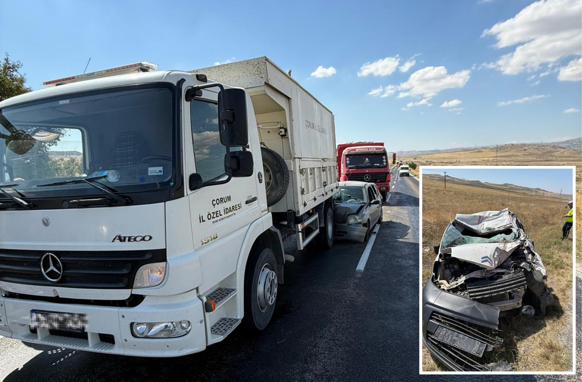 Sungurlu-Boğazkale yolunda zincirleme kaza: 10 yaralı